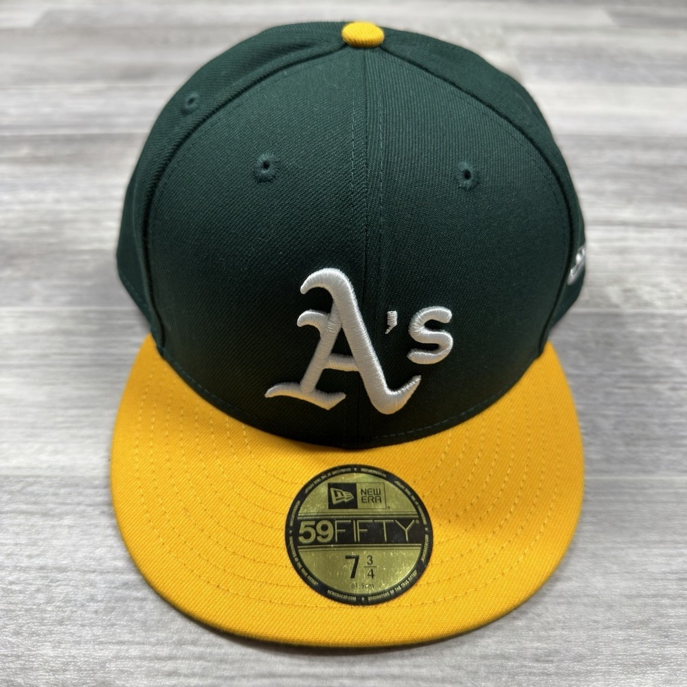 Men's New‎ Era Green/Yellow Athletics Home Authentic Collection On-Field 59FIFTY